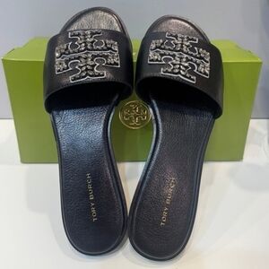 Tory Burch Black Slide Sandals/ BNIB